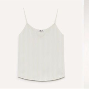 Aritzia Babaton Everly Pinstriped Cream Tank Camisole